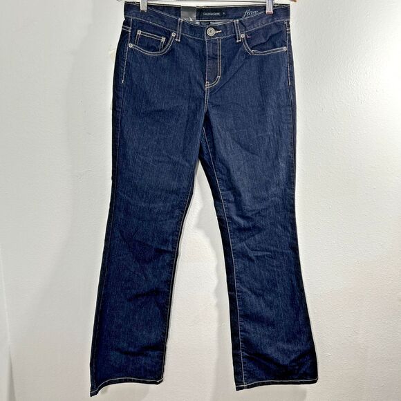 Calvin Klein Jeans Womens 10X34 Blue Flare Mid Rise - Picture 1 of 7